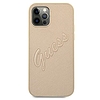 Guess GUHCP12LRSAVSLG iPhone 12 Pro Max 6.7" arany/arany keménytok Saffiano Vintage Script