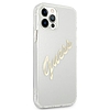 Guess GUHCP12MKTRSVGO iPhone 12/12 Pro 6.1" Átlátszó kemény tok Vintage Script Gold