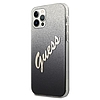 Guess GUHCP12MPCUGLSBK iPhone 12/12 Pro 6.1" fekete/fekete keménytokos Glitter Gradient Script