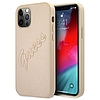 Guess GUHCP12MRSAVSLG iPhone 12/12 Pro 6.1" arany/arany keménytok Saffiano Vintage Script