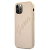 Guess GUHCP12MRSAVSLG iPhone 12/12 Pro 6.1" arany/arany keménytok Saffiano Vintage Script