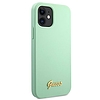 Guess GUHCP12SLSLMGGN iPhone 12 mini 5.4" zöld/zöld keménytokos Metal Logo Script