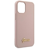 Guess GUHCP12SLSLMGLP iPhone 12 mini 5,4"-es világos rózsaszín/halvány rózsaszín keménytokos szilikon Script Gold logó