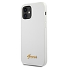 Guess GUHCP12SLSLMGWH iPhone 12 mini 5.4" fehér/fehér keménytok Metal Logo Script