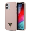 Guess GUHCP12SLSTMLP iPhone 12 mini 5,4" világos rózsaszín/halvány rózsaszín kemény tokos szilikon háromszög logó