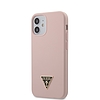 Guess GUHCP12SLSTMLP iPhone 12 mini 5,4" világos rózsaszín/halvány rózsaszín kemény tokos szilikon háromszög logó