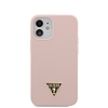 Guess GUHCP12SLSTMLP iPhone 12 mini 5,4" világos rózsaszín/halvány rózsaszín kemény tokos szilikon háromszög logó