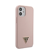 Guess GUHCP12SLSTMLP iPhone 12 mini 5,4" világos rózsaszín/halvány rózsaszín kemény tokos szilikon háromszög logó