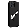 Guess GUHCP12SLSVSBW iPhone 12 mini 5.4" fekete-fehér kemény tok Szilikon Vintage