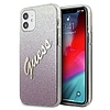 Guess GUHCP12SPCUGLSPI iPhone 12 mini 5.4" rózsaszín/rózsaszín keménytokos Glitter Gradient Script