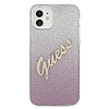 Guess GUHCP12SPCUGLSPI iPhone 12 mini 5.4" rózsaszín/rózsaszín keménytokos Glitter Gradient Script