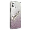 Guess GUHCP12SPCUGLSPI iPhone 12 mini 5.4" rózsaszín/rózsaszín keménytokos Glitter Gradient Script