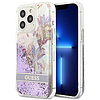 Guess GUHCP13LLFLSU iPhone 13 Pro / 13 6.1" lila/lila keménytok Flower Liquid Glitter