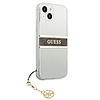 Guess GUHCP13SKB4GBR iPhone 13 mini 5.4" Átlátszó, kemény tokos 4G barna szíjas varázsló