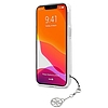 Guess GUHCP13SKB4GGR iPhone 13 mini 5.4" Átlátszó kemény tokos 4G szürke szíjas varázsló