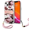 Guess GUHCP13SKCABPI iPhone 13 mini 5,4" rózsaszín/rózsaszín kemény tokos Camo Strap Collection