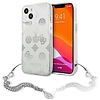 Guess GUHCP13SKPESI iPhone 13 mini 5,4" ezüst/ezüst keménytokos bazsarózsa lánc kollekció