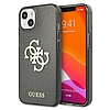 Guess GUHCP13SPCUGL4GBK iPhone 13 mini 5.4" fekete/fekete kemény tok Glitter 4G Big Logo