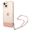 Guess GUHCP14MHGCOHP iPhone 14 Plus 6.7" rózsaszín/rózsaszín kemény tokos áttetsző gyöngyszíj