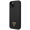 Guess GUHCP14SSLTGK iPhone 14 6.1" fekete/fekete keménytok szilikon háromszög mintás