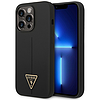 Guess GUHCP14XSLTGK iPhone 14 Pro Max 6.7" fekete/fekete keménytok szilikon háromszög mintás