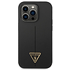 Guess GUHCP14XSLTGK iPhone 14 Pro Max 6.7" fekete/fekete keménytok szilikon háromszög mintás