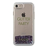 Guess GUHCP7GLUQPU iPhone 6/7/8 /SE 2020 / SE 2022 lila/lila kemény tok Liquid Glitter Party