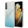 Guess GUHCS21MPCUGLSBL S21+ G996 kék/kék keménytokos Glitter Gradient Script