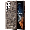Guess GUHCS23LG4GFBR S23 Ultra S918 barna/barna kemény tok, 4G fém arany logo
