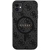 Guess GUHMN61G4GFRK iPhone 11 6,1" / Xr fekete/fekete keménytok 4G Collection bőr fém logó MagSafe
