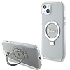 Guess GUHMP15MHRSGSD iPhone 15 Plus / 14 Plus 6.7" átlátszó/átlátszó keménytok Ring Stand Script Glitter MagSafe