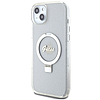Guess GUHMP15MHRSGSD iPhone 15 Plus / 14 Plus 6.7" átlátszó/átlátszó keménytok Ring Stand Script Glitter MagSafe