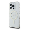 Guess GUHMP16LHFGERET iPhone 16 Pro 6.3" átlátszó keménytok IML Glitter Circle MagSafe