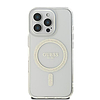 Guess GUHMP16LHFGERET iPhone 16 Pro 6.3" átlátszó keménytok IML Glitter Circle MagSafe