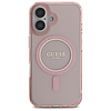 Guess GUHMP16SHFGEREP iPhone 16 6.1" rózsaszín/rózsaszín keménytok IML Glitter Circle MagSafe