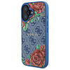 Guess GUHMP16SP4ROPEMCB iPhone 16 6.1" kék/kék keménytok 4G Virágmintás MagSafe