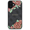 Guess GUHMP16SP4ROPEMCK iPhone 16 6.1" fekete/fekete keménytok 4G Virágmintás MagSafe