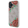 Guess GUHMP16SP4ROPEMCP iPhone 16 6.1" rózsaszín/rózsaszín keménytok 4G Virágmintás MagSafe