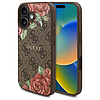 Guess GUHMP16SP4ROPEMCW iPhone 16 6.1" barna/barna keménytok 4G Virágmintás MagSafe