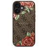 Guess GUHMP16SP4ROPEMCW iPhone 16 6.1" barna/barna keménytok 4G Virágmintás MagSafe