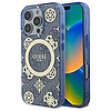 Guess GUHMP16XH4PYEEB iPhone 16 Pro Max 6.9" kék/kék keménytok IML Peony 4G hátlapon MagSafe