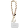 Guess GUOUCHSAMC4P univerzális kézszíjas tok - rózsaszín Saffiano Chain 4G Charm