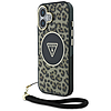 Guess HC IML Leopard Triangle Cord Strap iPhone 16 tok - barna