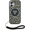 Guess HC IML Leopard Triangle Cord Strap iPhone 16 tok - barna