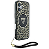 Guess HC IML Leopard Triangle Cord Strap iPhone 16 tok - barna