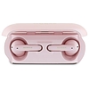 Guess hosszúkás fémes nyomtatott logó - Bluetooth TWS fejhallgató + töltőtok rózsaszín (GUTWSC2MCDSP)