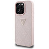 Guess Hot Stamp 4G mintás háromszög fém logós iPhone 16 Pro Max tok - rózsaszín