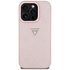 Guess Hot Stamp 4G mintás háromszög fém logós iPhone 16 Pro Max tok - rózsaszín