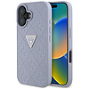 Guess Hot Stamp 4G mintás háromszög fém logós iPhone 16 tok - lila
