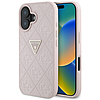 Guess Hot Stamp 4G mintás háromszög fém logós iPhone 16 tok - rózsaszín
